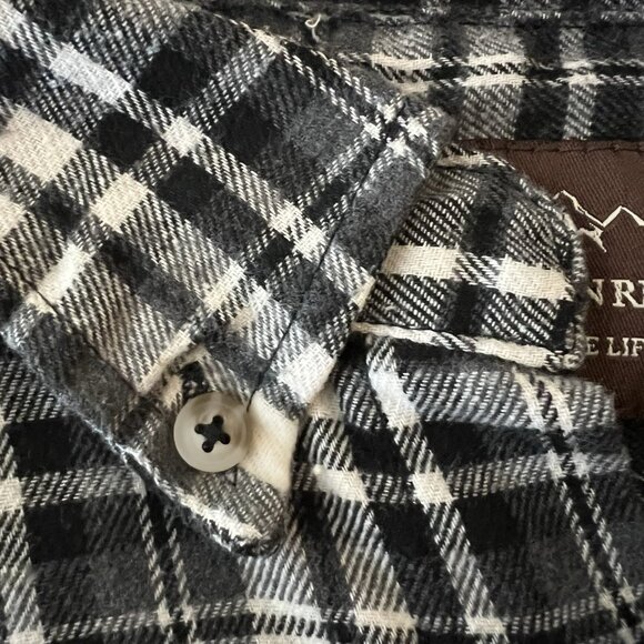 Mountain Ridge Explore Life Men's Long Sleeve Black White Plaid Shirt XL Buttons - Picture 10 of 10